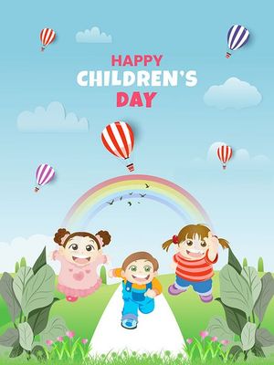 Poster trẻ em vui chơi file vector mẫu CR1144
