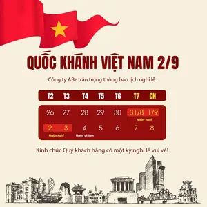 Banner thông báo lịch nghỉ lễ quốc khánh file PSD mẫu KT67