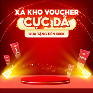 Background Sale Tết Cực Đã - Voucher Đến 500K - Đón Xuân Rực Rỡ