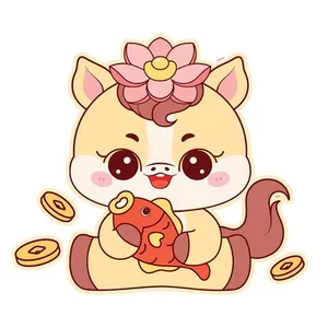 Linh Vật Ngựa Tết Dễ Thương - Hình Minh Họa Vector EPS