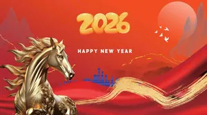 Banner Tết 2026 Giáp Ngọ Vàng Đỏ - Thiết Kế Độc Đáo