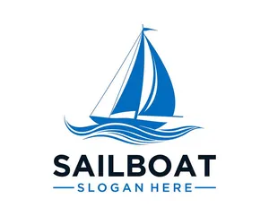 Hình ảnh cánh thuyền buồm ra khơi file vector mẫu HH223