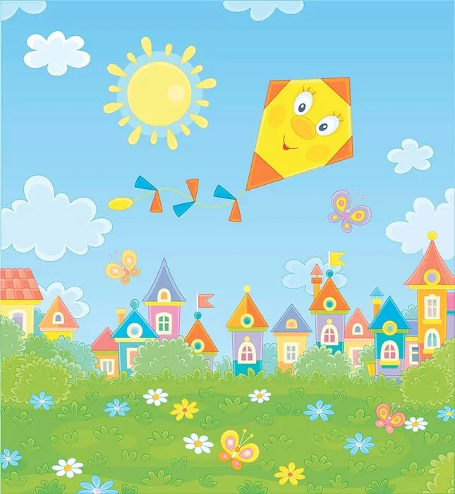 Background môi trường học tập của bé file vector mẫu KS165