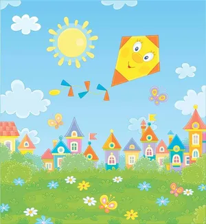 Background môi trường học tập của bé file vector mẫu KS165