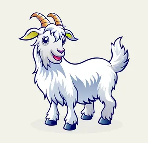 Hình ảnh chú dê file vector mẫu KS538