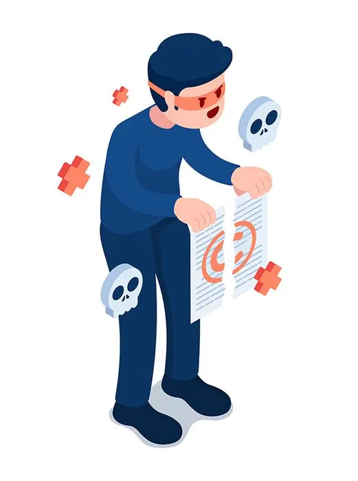 Hình ảnh người lừa đảo online file vector mẫu LD9