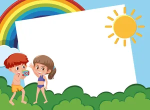 Background bé cùng nhau học tập file vector mẫu KS183