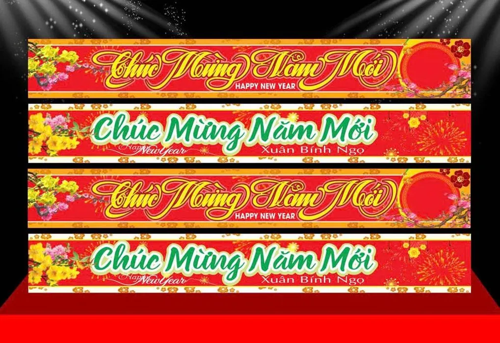 Banner Tết 2024 Chúc Mừng Năm Mới - File CDR Vector Sắc Nét