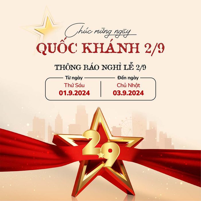 Poster lịch nghỉ lễ chào mừng ngày Quốc khánh 2-9 file PSD mẫu CR1014