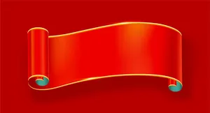 Cuộn Giấy Đỏ Tết - Hình Minh Họa Vector EPS Đẹp Mắt