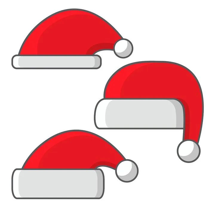 Hình ảnh chiếc mũ ông già noel file vector mẫu CR1845