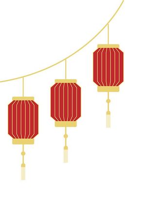 Đèn lồng màu đỏ trang trí trong ngày lễ tết file vector mẫu CR296