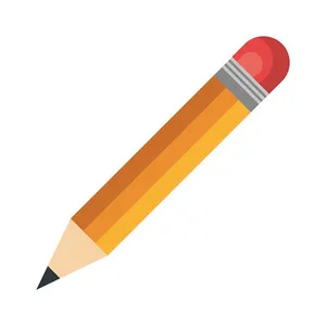 Hình ảnh cây bút chì màu vàng file vector mẫu HH38