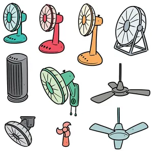Bộ sưu tập cái quạt file vector mẫu OC24