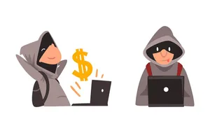 Hình ảnh người lừa đảo qua máy tính file vector mẫu LD16