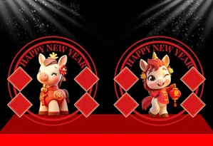 Backdrop Tết Nguyên Đán Cute Độc Đáo 2024 - CDR File