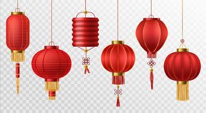 Hình ảnh đèn lồng trang trí ngày lễ tết file vector mẫu CR343