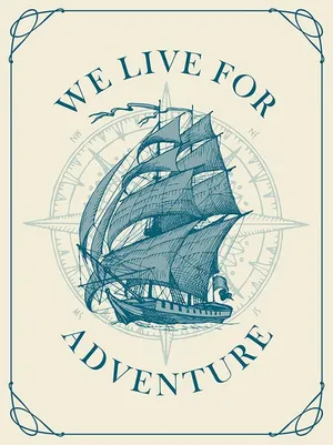 Hình ảnh con thuyền buồm ra khơi file vector mẫu HH188