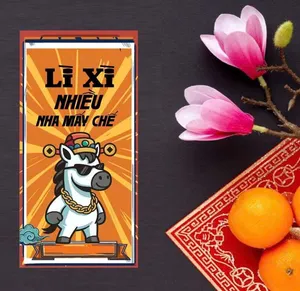 Mẫu Lì Xì 2026 Phong Cách Hiện Đại - Thiết Kế Chú Ngựa Đeo Kính Cực Chất