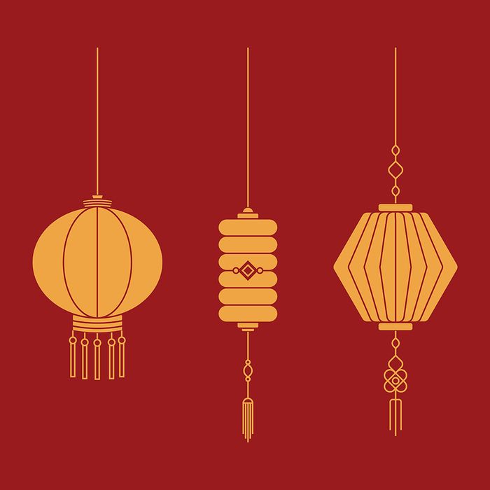 Hình ảnh bộ 3 mẫu đèn lồng trang trí dịp tết file vector mẫu CR492