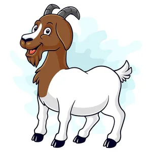 Hình ảnh chú dê file vector mẫu KS526