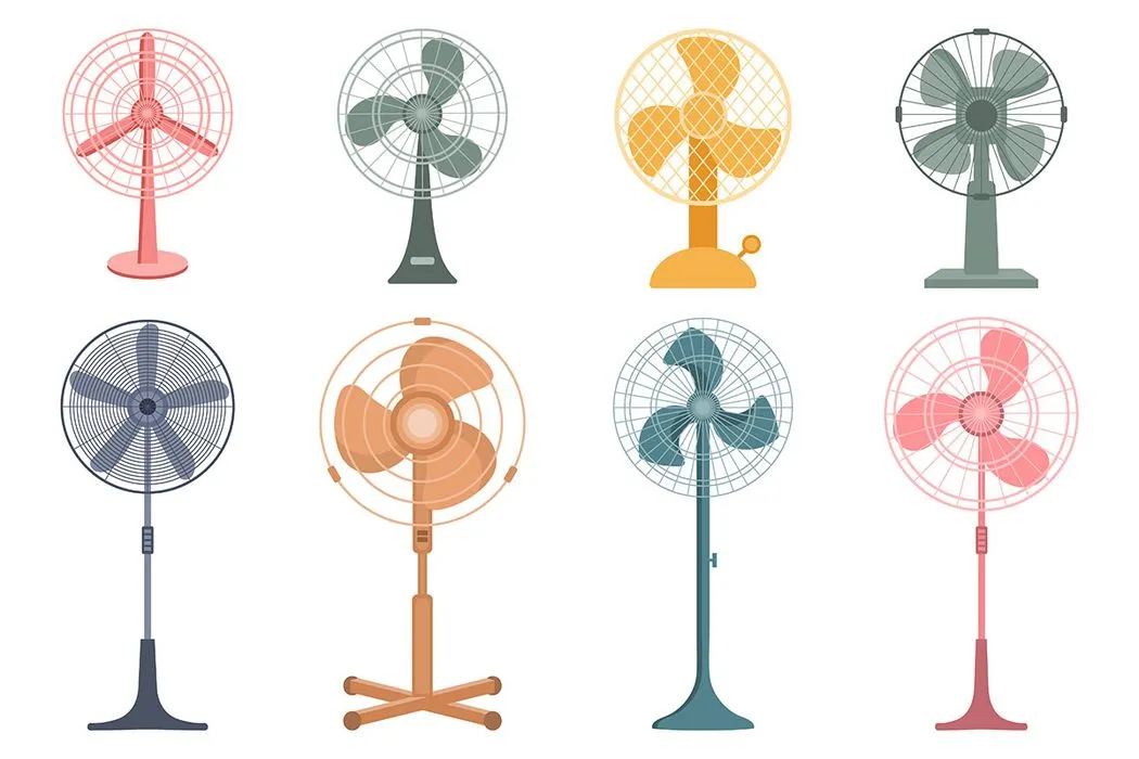 Hình ảnh cái quạt điện file vector mẫu OC86