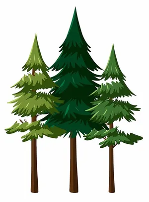 Hình ảnh cây thông file vector mẫu KS730