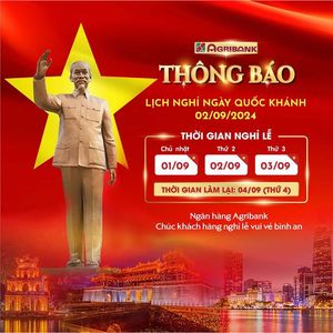 Poster thông báo nghỉ lễ 2-9 file vector mẫu CR1001