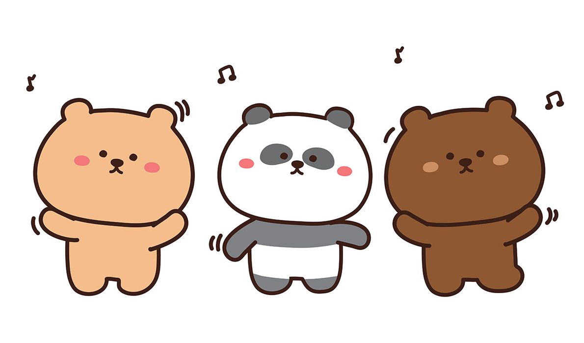 Bộ sưu tập chú gấu cute file vector mẫu CR106