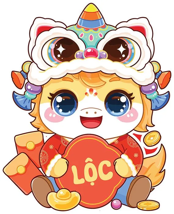 Linh Vật Ngựa Tết Nguyên Đán Dễ Thương - Minh Họa Vector EPS