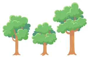 Bộ sưu tập cây xanh file vector mẫu KK37