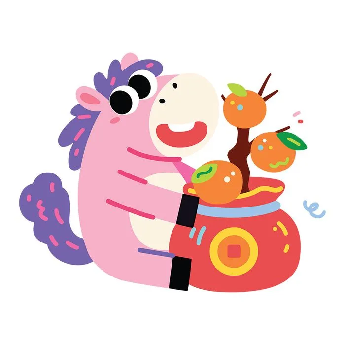 Linh Vật Ngựa Tết Bính Ngọ 2026 - Hình Minh Họa Đồ Họa Vector EPS