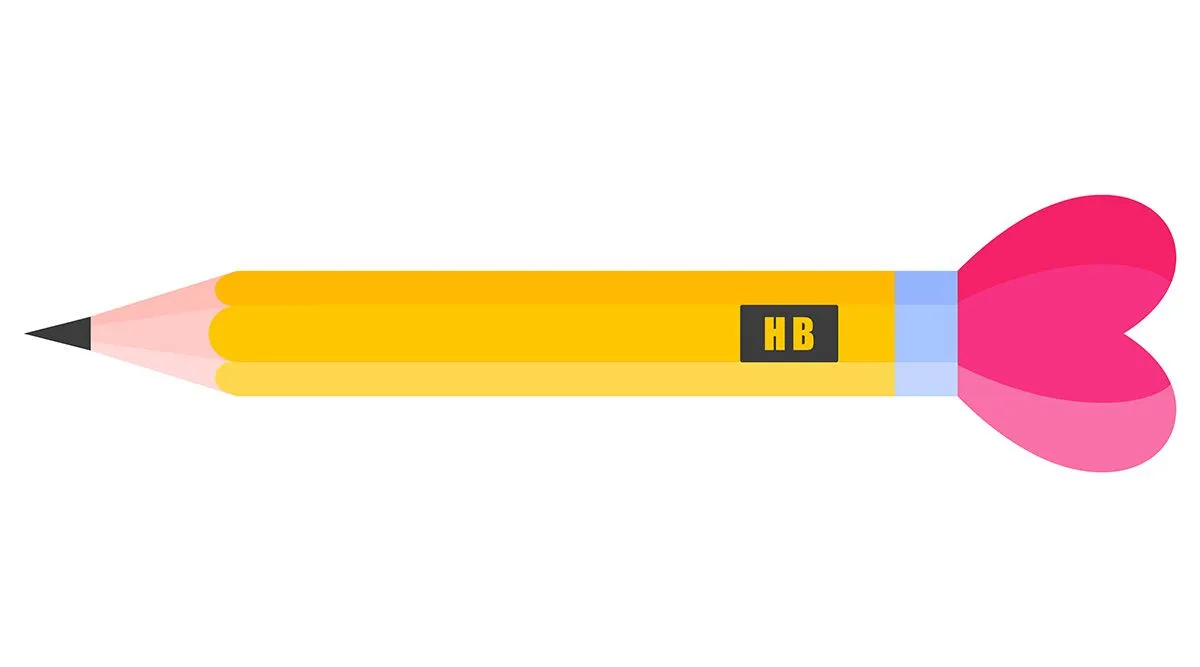 Hình ảnh cây bút chì file vector mẫu HH105