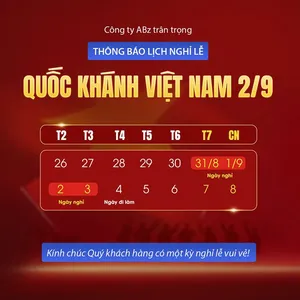 Banner thông báo lịch nghỉ lễ quốc khánh 2-9 file PSD mẫu KT92