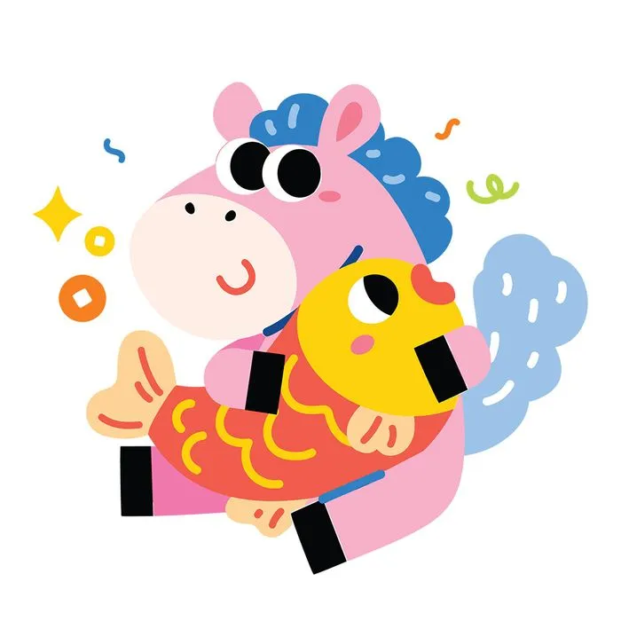 Linh Vật Ngựa Tết Bính Ngọ 2026 - Hình Minh Họa Vector Dễ Thương