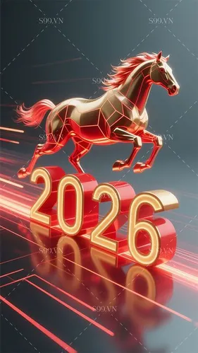 Hình Ảnh Năm Con Ngựa 2026 Tết Nguyên Đán Đồ Họa Chất Lượng Cao