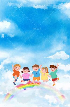 Background trẻ em cùng nhau vui chơi file JPG mẫu CR1115