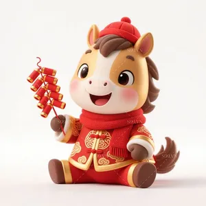 Ngựa Chúc Mừng Năm Mới - Hình Minh Họa Tết Nguyên Đán Dễ Thương