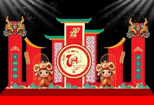 Backdrop Tết 2026 Đậm Chất Truyền Thống - File CDR Độc Đáo