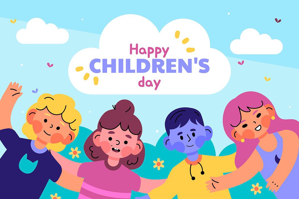 Banner trẻ em cùng nhau vui chơi file vector mẫu CR1286