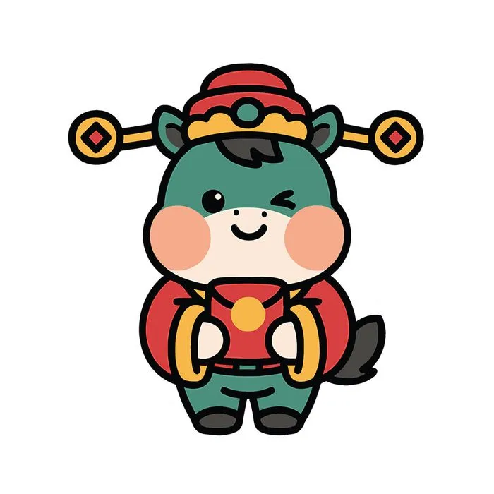 Linh Vật Ngựa Tết Bính Ngọ 2026 - Hình Minh Họa Vector Dễ Thương