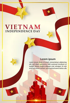 Poster chào mừng ngày quốc khánh 2-9 file PSD mẫu KT40