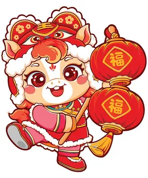 Linh Vật Ngựa Tết Nguyên Đán Dễ Thương - Hình Minh Họa Vector EPS