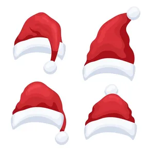 Bộ sưu tập chiếc mũ ông già noel file vector mẫu CR1832