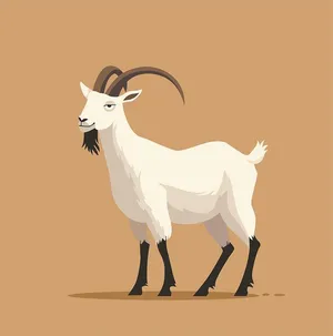 Hình ảnh chú dê file vector mẫu KS475