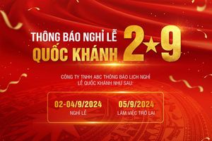Banner thông báo nghỉ lễ 2-9 file vector mẫu CR1003