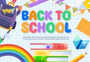 Background bé học tập edu file vector mẫu KS122