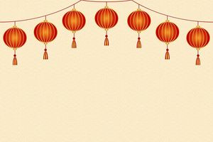 Hình ảnh đèn lồng màu đỏ trang trí ngày lễ tết file vector mẫu CR359