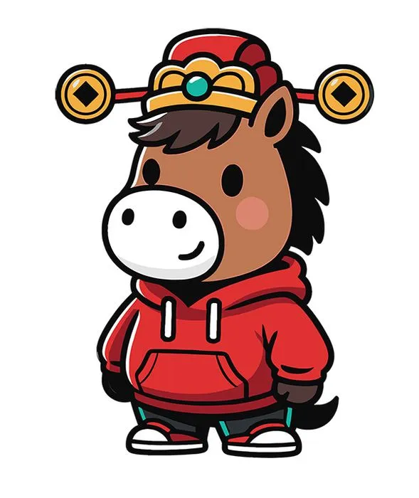 Linh Vật Ngựa Tết Bính Ngọ 2026 – Minh Họa Vector Dễ Thương