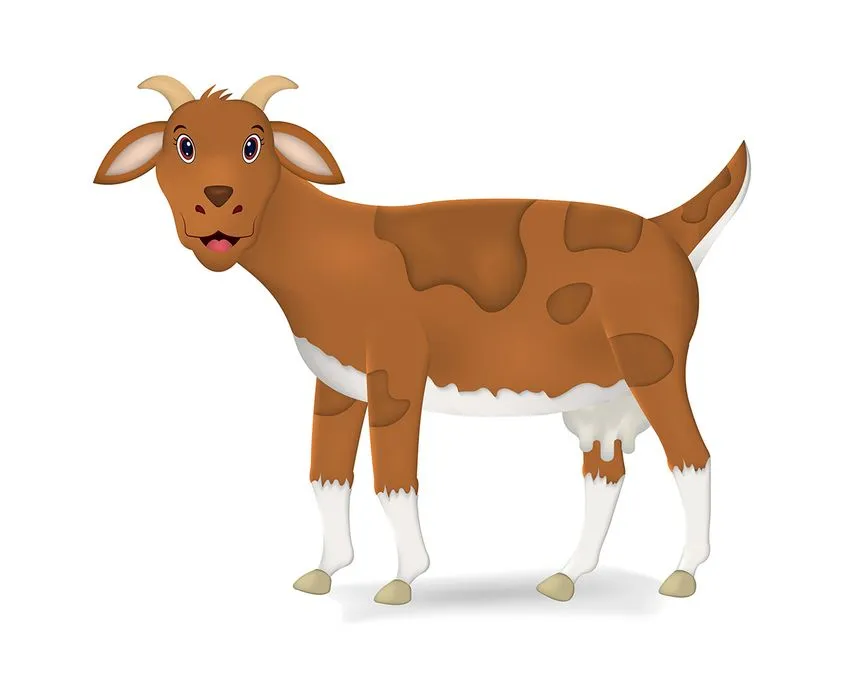 Hình ảnh chú dê file vector mẫu KS483